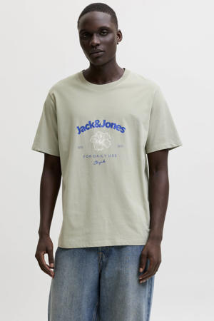regular fit T-shirt met print - groen