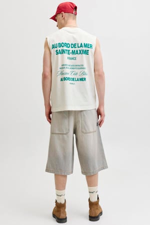 relaxed fit T-shirt met backprint - wit