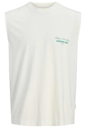 relaxed fit tanktop met backprint - wit