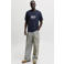 JACK & JONES ORIGINALS regular fit T-shirt met print - donkerblauw