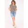Paprika gebreide gestreepte trui Plus Size - bruin