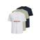 JACK & JONES PLUS SIZE regular fit T-shirt met print (set van 3)