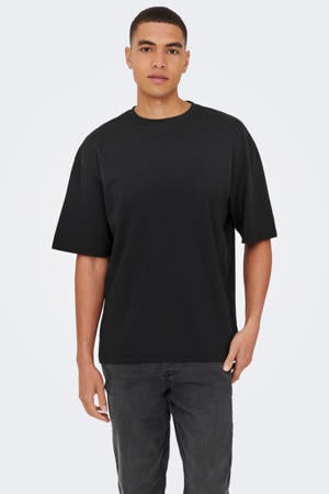 boxy T-shirt - zwart