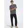 ONLY & SONS relaxed T-shirt - grijs pinstripe