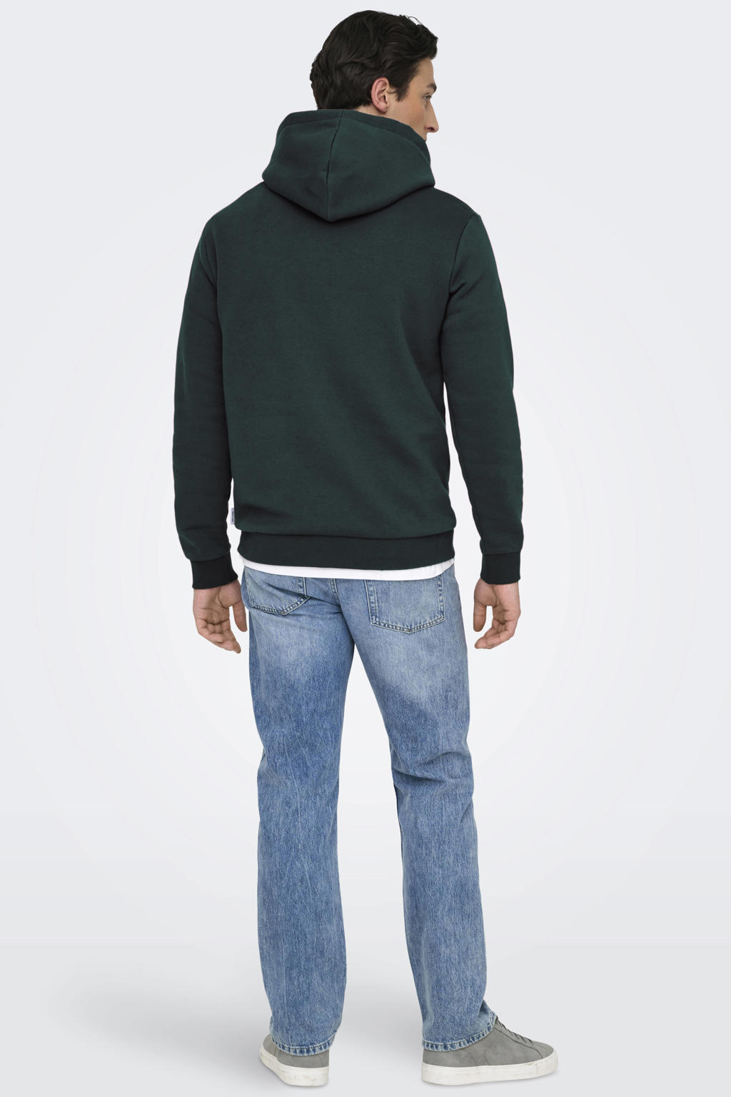 ONLY & SONS hoodie donkergroen