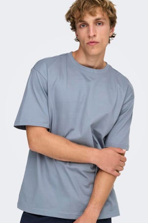 relaxed t-shirt - grijsblauw