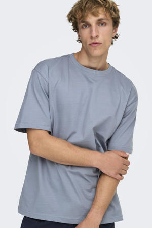 relaxed t-shirt - grijsblauw