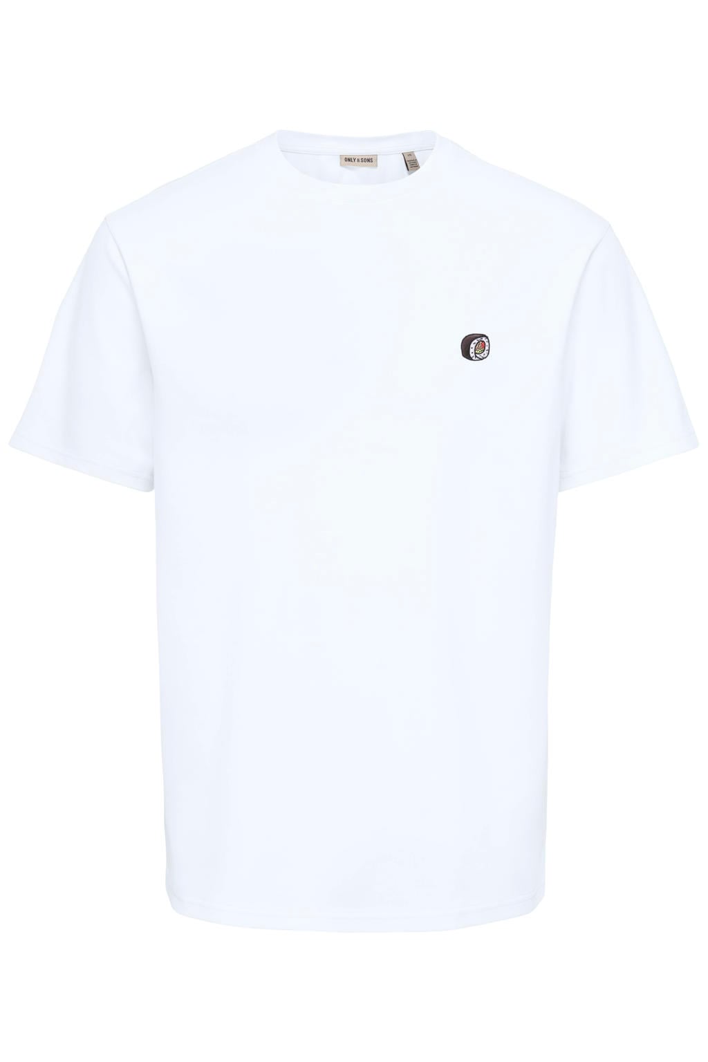 ONLY & SONS regular fit T-shirt met print - wit