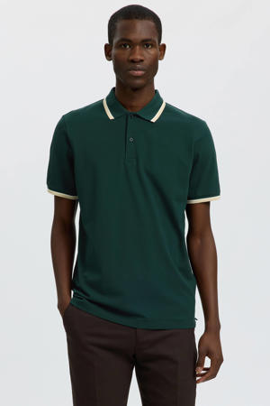 slim polo donkergroen