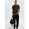 Selected slim polo bruin