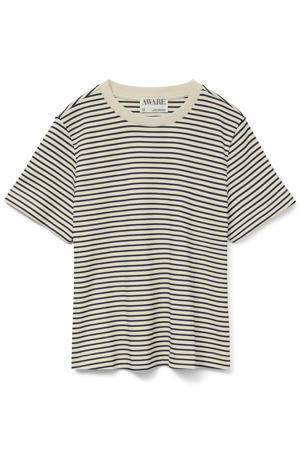 gestreept T-shirt - beige