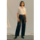 AWARE AWEVELINE high waist barrel jeans - donkerblauw