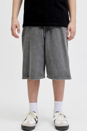 baggy fit denim short - zwart