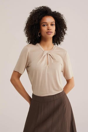 top met open detail - zand