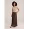 WE Fashion top met lurex - zand