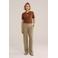 WE Fashion top met lurex - bruin