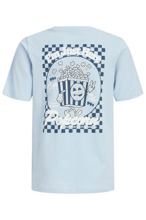T-shirt met backprint lichtblauw