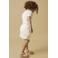 LIL' ATELIER MINI gebloemd T-shirt met ruches - ecru