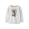 NAME IT MINI rechtvallende sweater met print - grijs