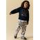 NAME IT MINI rechtvallende sweater met print - donkerblauw