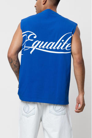 oversized tank top - blauw
