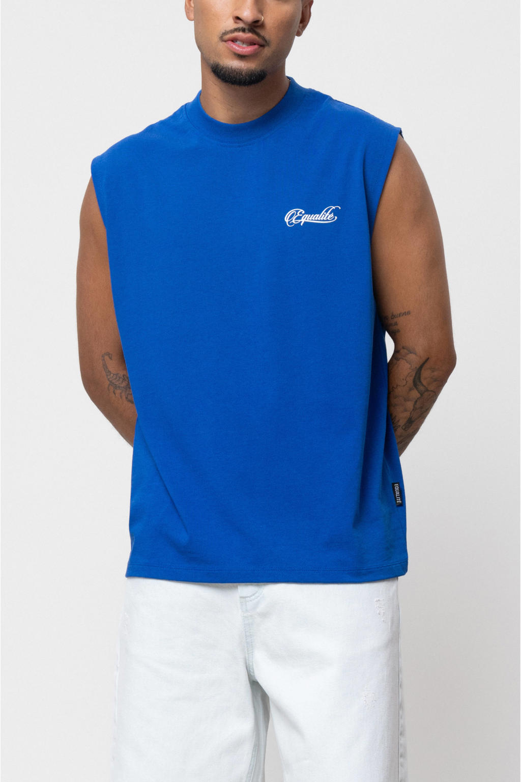 Equalité oversized tank top - blauw