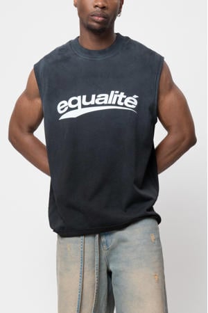 oversized tank top - antraciet