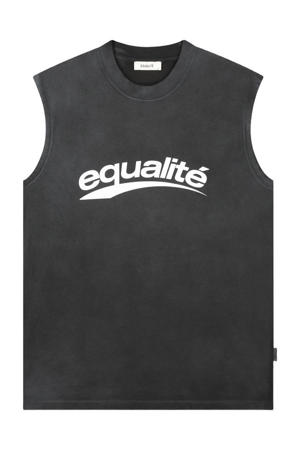 oversized tank top - antraciet
