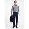 BOSS slim fit gemêleerd overhemd - donkerblauw