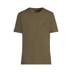 regular T-shirt donkergroen