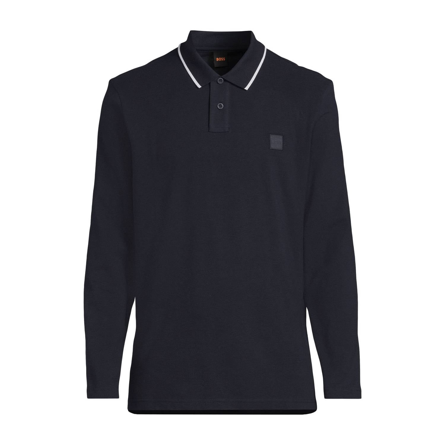 BOSS PasserfordLong regular fit polo dark blue