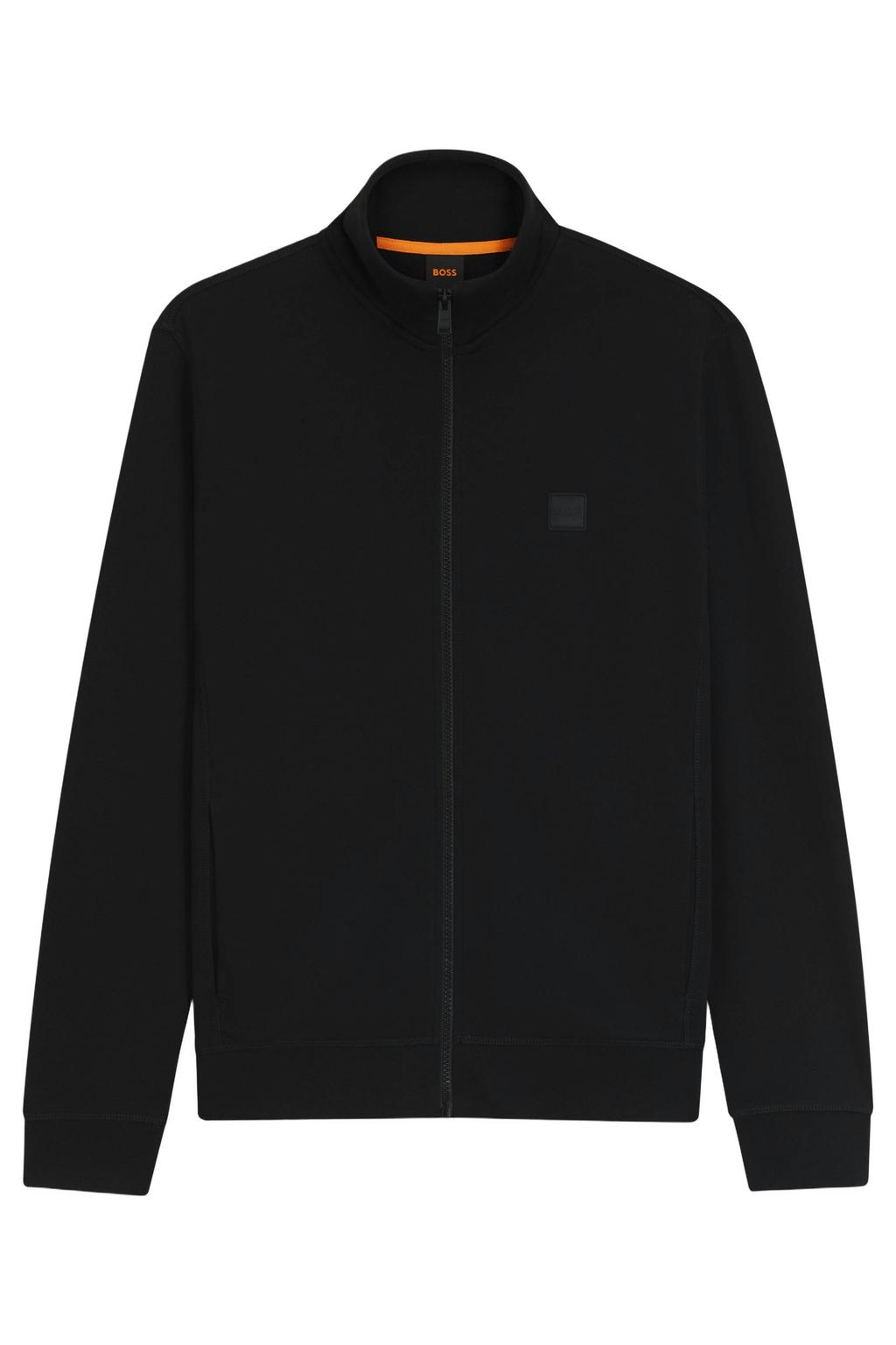BOSS katoenen sweatvest - zwart