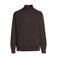 BOSS Ze_Smallzip relaxed fit sweater - dark brown