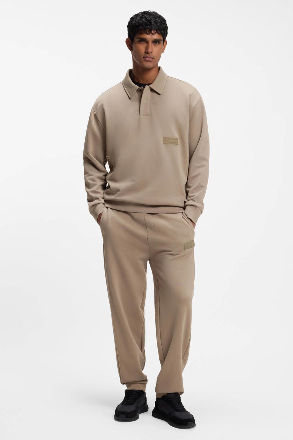 BOSS relaxed fit sweater - licht/pastelgroen