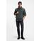 BOSS Ze_Smallzip relaxed fit sweater - donkergroen