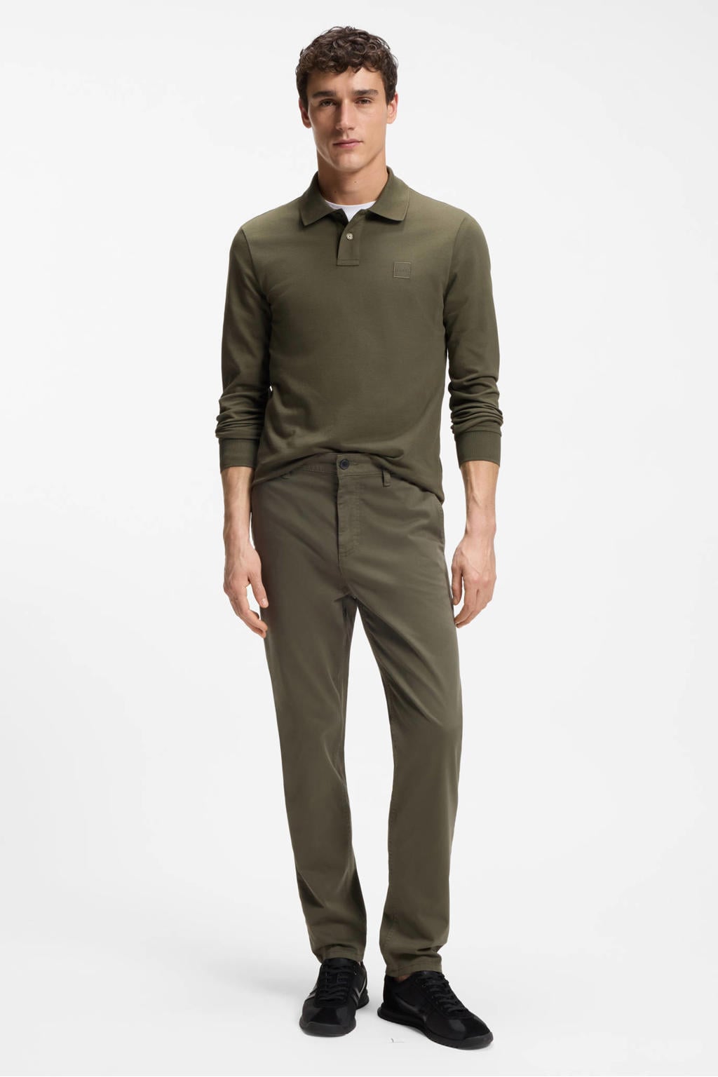 BOSS slim fit polo met logo - bright green