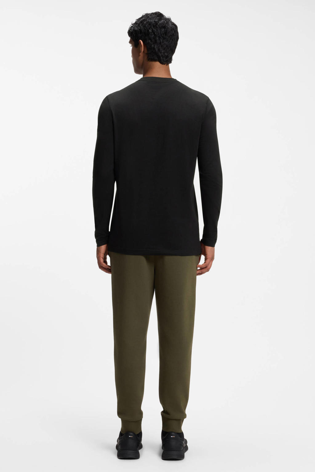 BOSS regular fit longsleeve - zwart