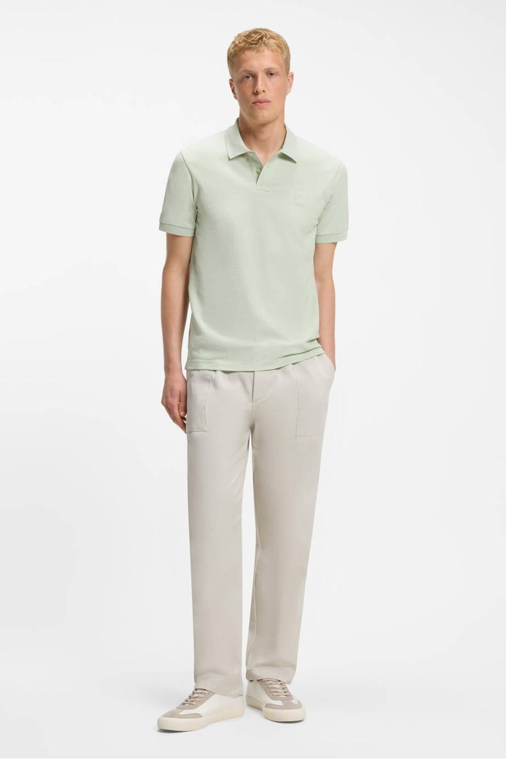 BOSS slim fit polo Plus Size - groen