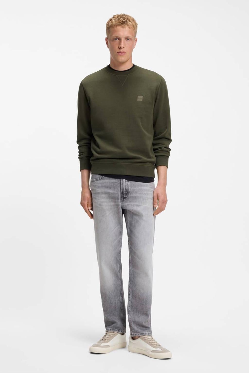 BOSS sweater met logo - groen