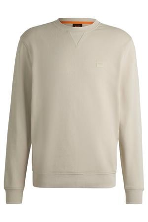 sweater met logo - lichtbeige