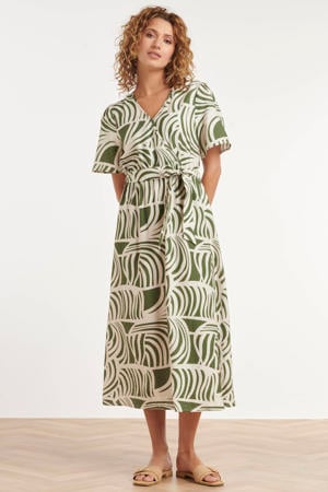 wikkeljurk met print - groen
