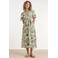 Smashed Lemon wikkeljurk met print - groen