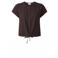 Zoso blouse met rijgdetail - donkerbruin