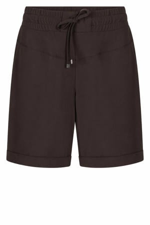 regular fit casual short - donkerbruin