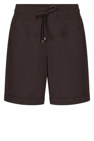 regular fit casual short - donkerbruin