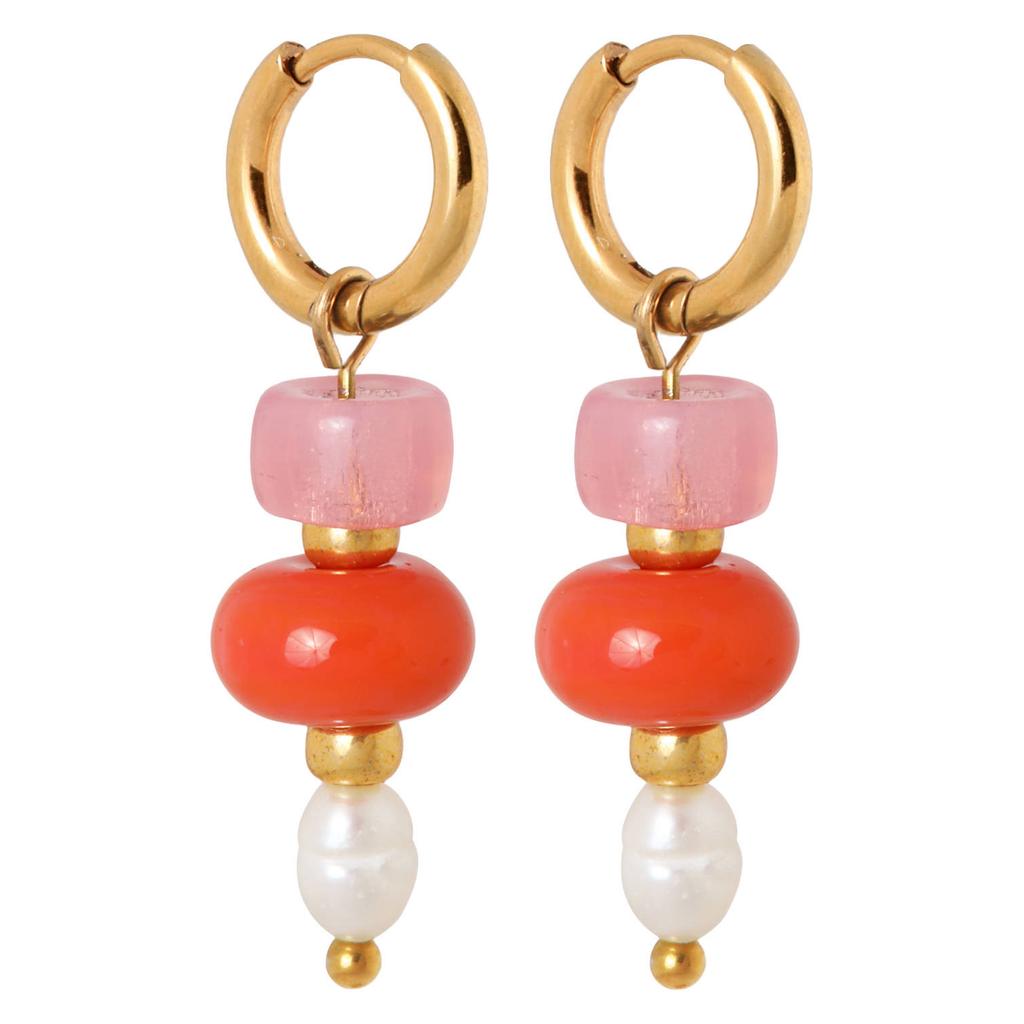 Label Kiki gold plated oorbellen Sunset Sorbet Hoop
