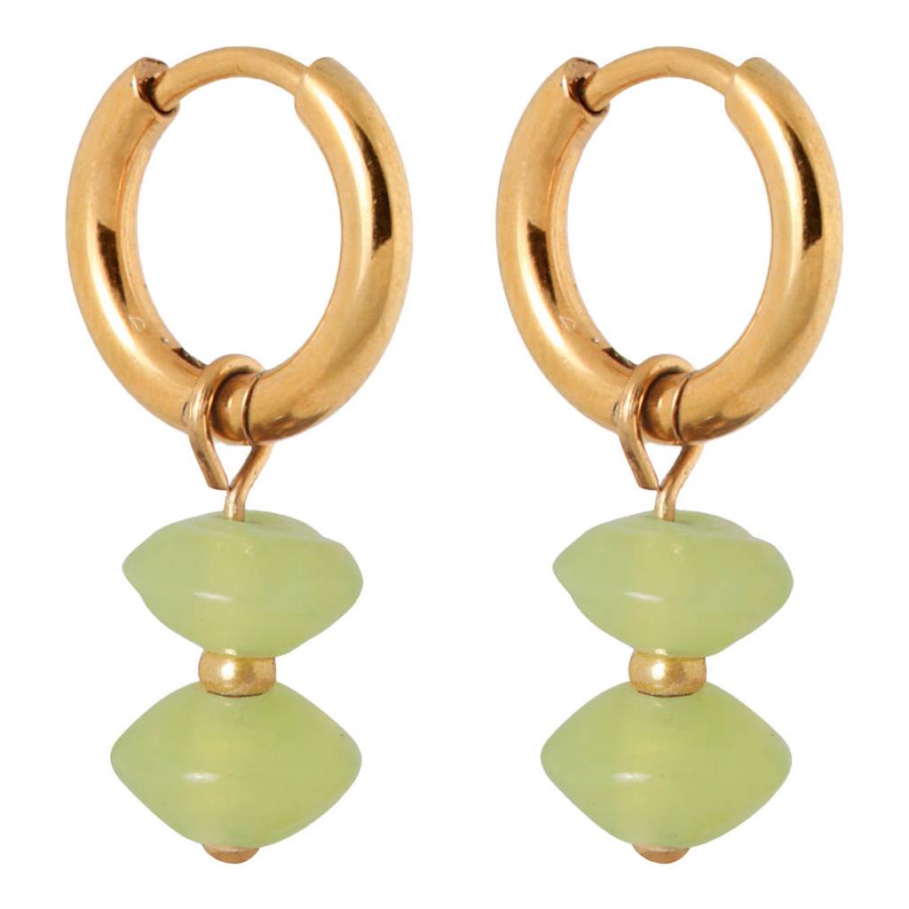 Label Kiki gold plated oorbellen Double Apple Hoop