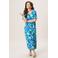 Miss Etam gebloemde maxi zomerjurk - blauw