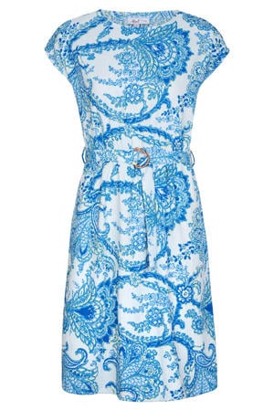 korte jurk met print - blauw