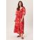 Miss Etam gebloemde maxi jurk - rood